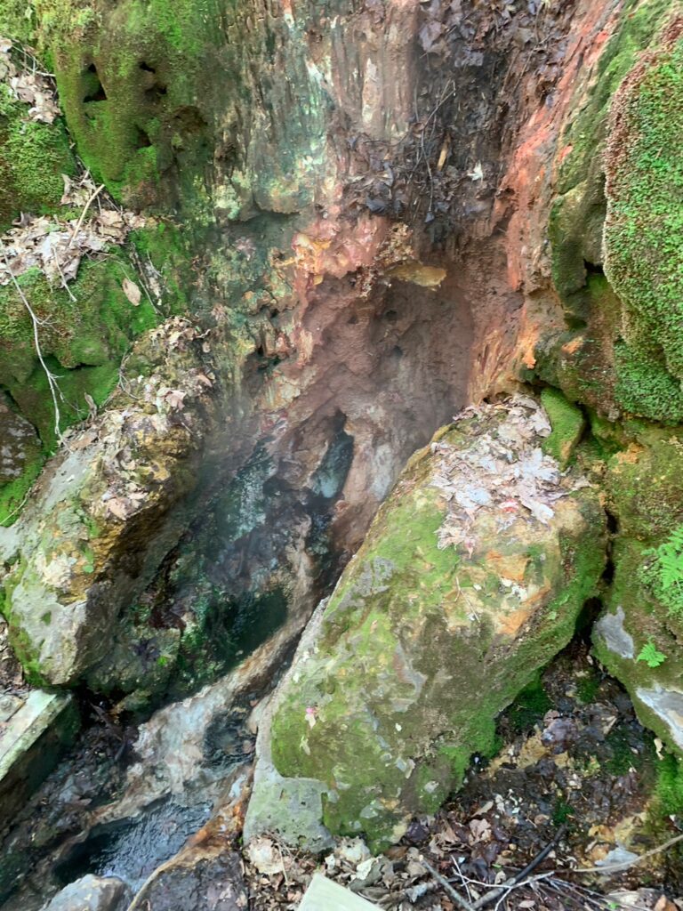 地獄谷・湯気が出てる